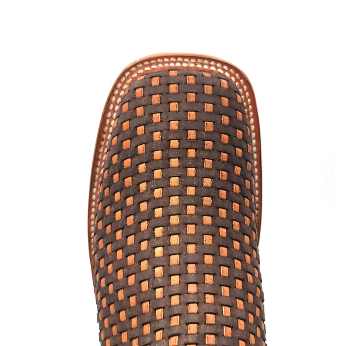 El Besserro Men's Petatillo Leather Square Toe Ankle Boots Brown - 6