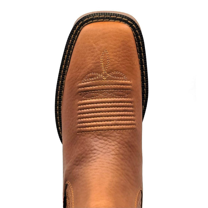 El Besserro Men's Square Toe Leather Ankle Boots Honey - 6