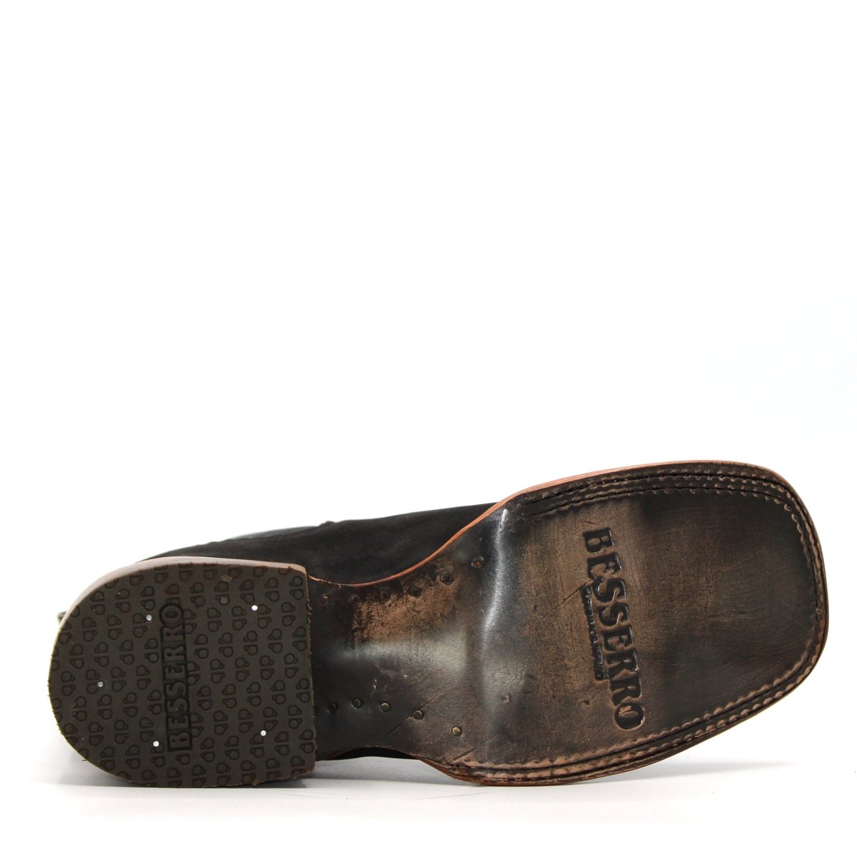 El Besserro Women's Square Toe Ankle Boots - Black Suede - 5