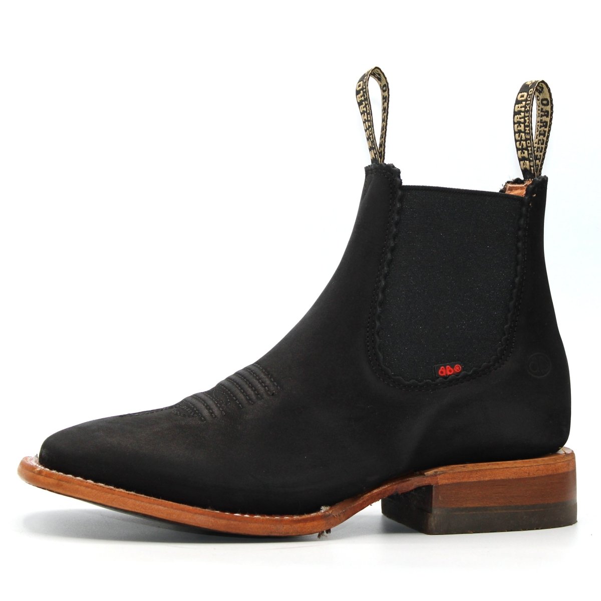 El Besserro Women's Square Toe Ankle Boots - Black Suede - 5