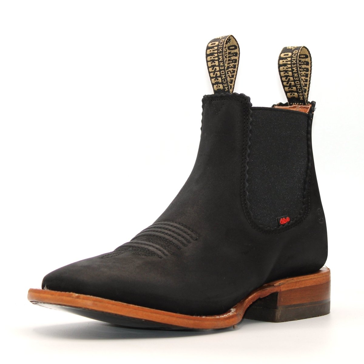 El Besserro Women's Square Toe Ankle Boots - Black Suede - 5