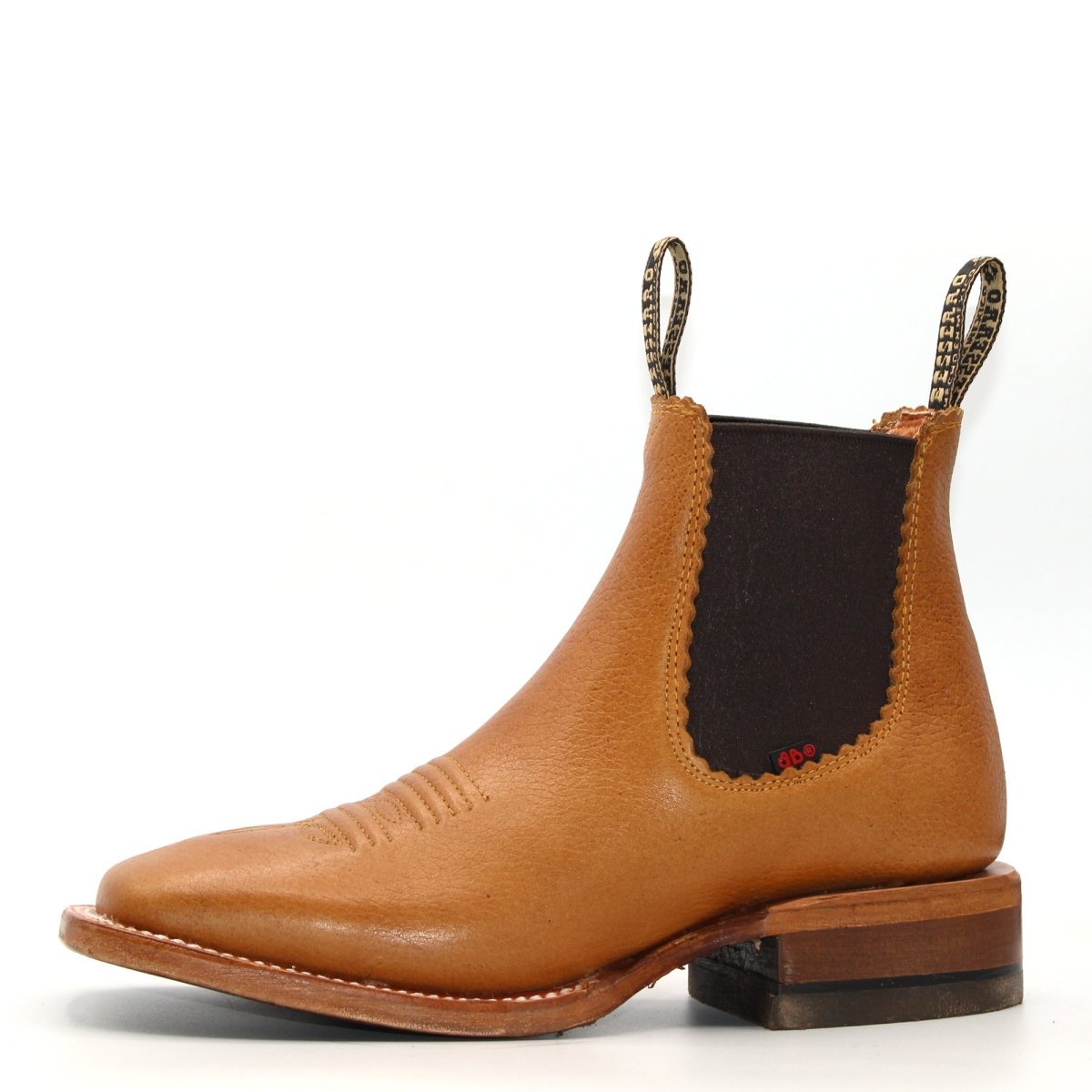 El Besserro Women's Square Toe Ankle Boots - Honey - 5