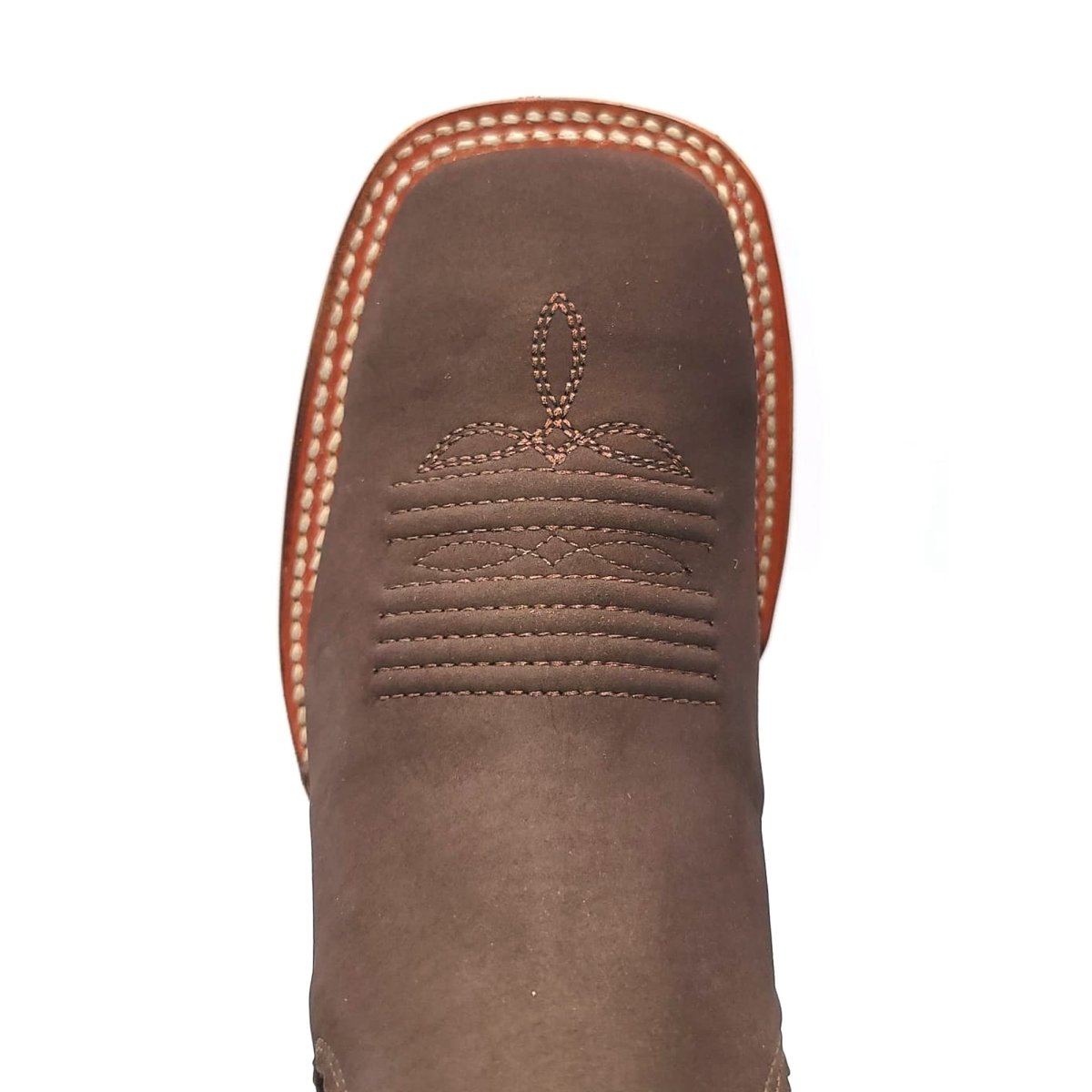 El Besserro Women's Square Toe Leather Ankle Boots Brown - 5