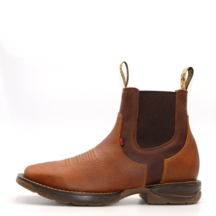 El Besserrro Men's Square Toe Leather Ankle Boots Honey w/ Rubber Sole - 6
