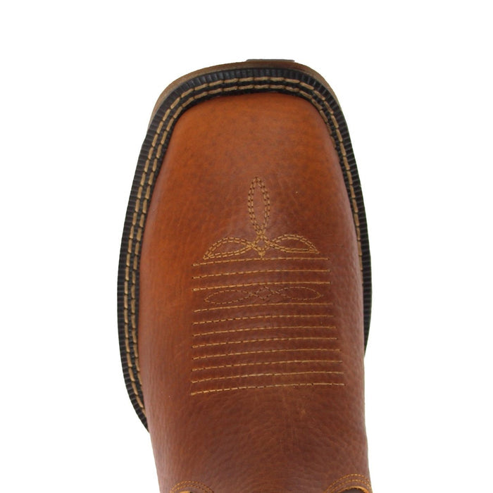 El Besserrro Men's Square Toe Leather Ankle Boots Honey w/ Rubber Sole - 6