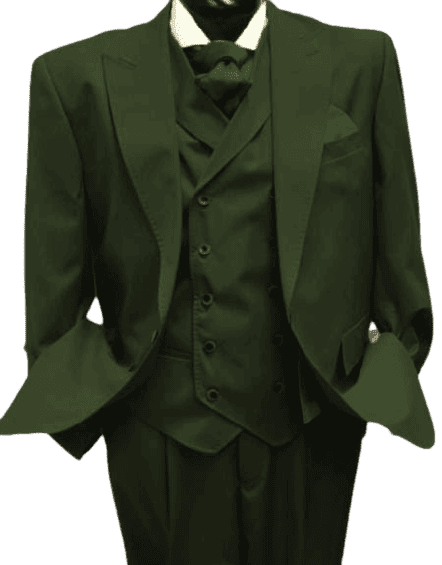 Emerald Green Groomsmen Suits - Double Breasted Suit - Green