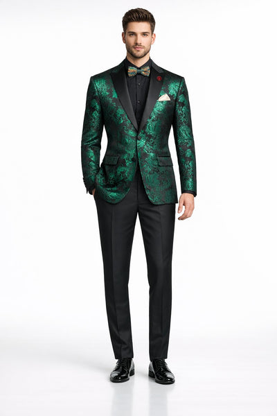 44 Emerald Green Paisley Tuxedo Suit - Prom Floral Tuxedo Suit - Groom Wedding Suit 44 Emerald Green Paisley Tuxedo Suit - Prom Floral Tuxedo Suit - Groom Wedding Suit