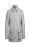 Gray Slim Fit Wool Blend Short Coat