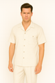 Mens Walking Suit in Color cream leisure suit causal Matching Shirt and Pants $99