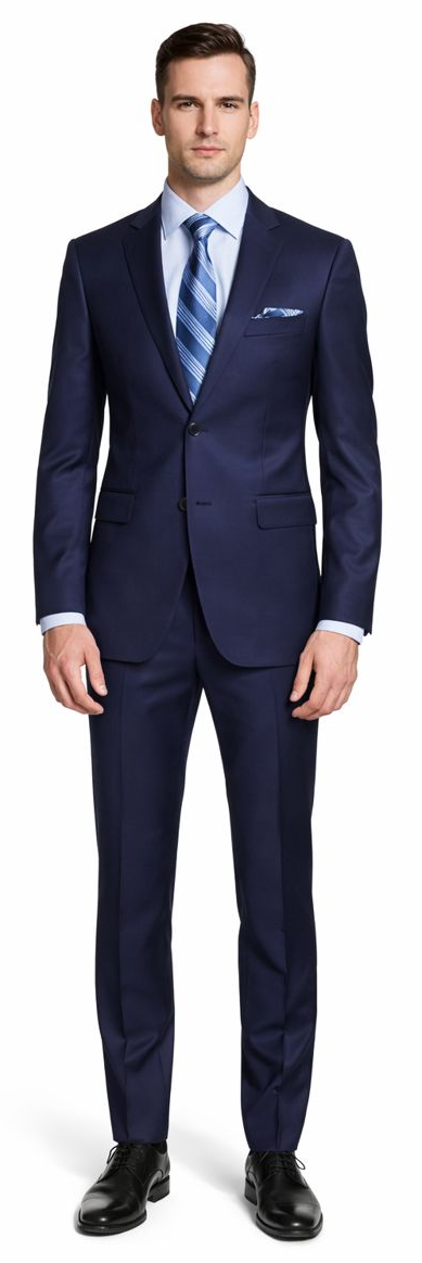ENZO 150’s Super Wool 2-Button Suits in 6 Solid Colors - 34 Short or Extra Small