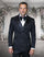 Statement Men's 2 Piece Modern Fit Double Breasted Tuxedo - Floral Rhinestone Design