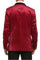 Enzo Burgundy Velvet Slim Fit Shawl Lapel Tuxedo Men's Blazer
