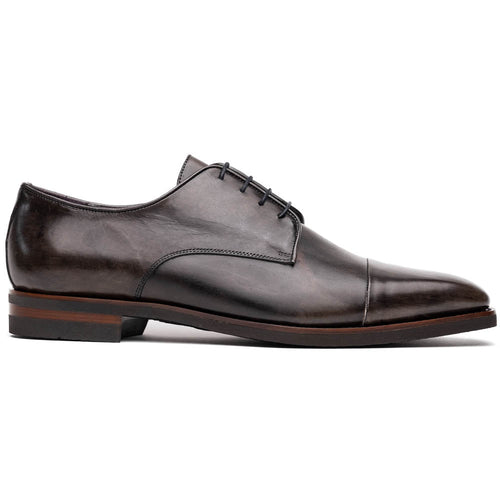 Zelli Enzo Classic Cap Toe Dress Shoes Crafted in Grey Calfskin