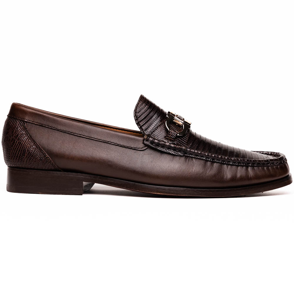 Marco Di Milano Enzo Brown Lizard Bit Loafers - 8