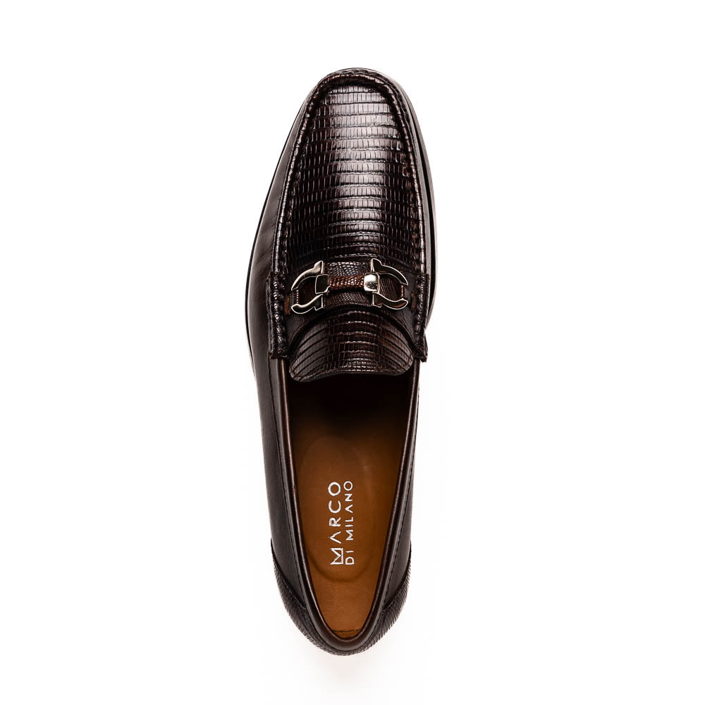 Marco Di Milano Enzo Brown Lizard Bit Loafers - 8