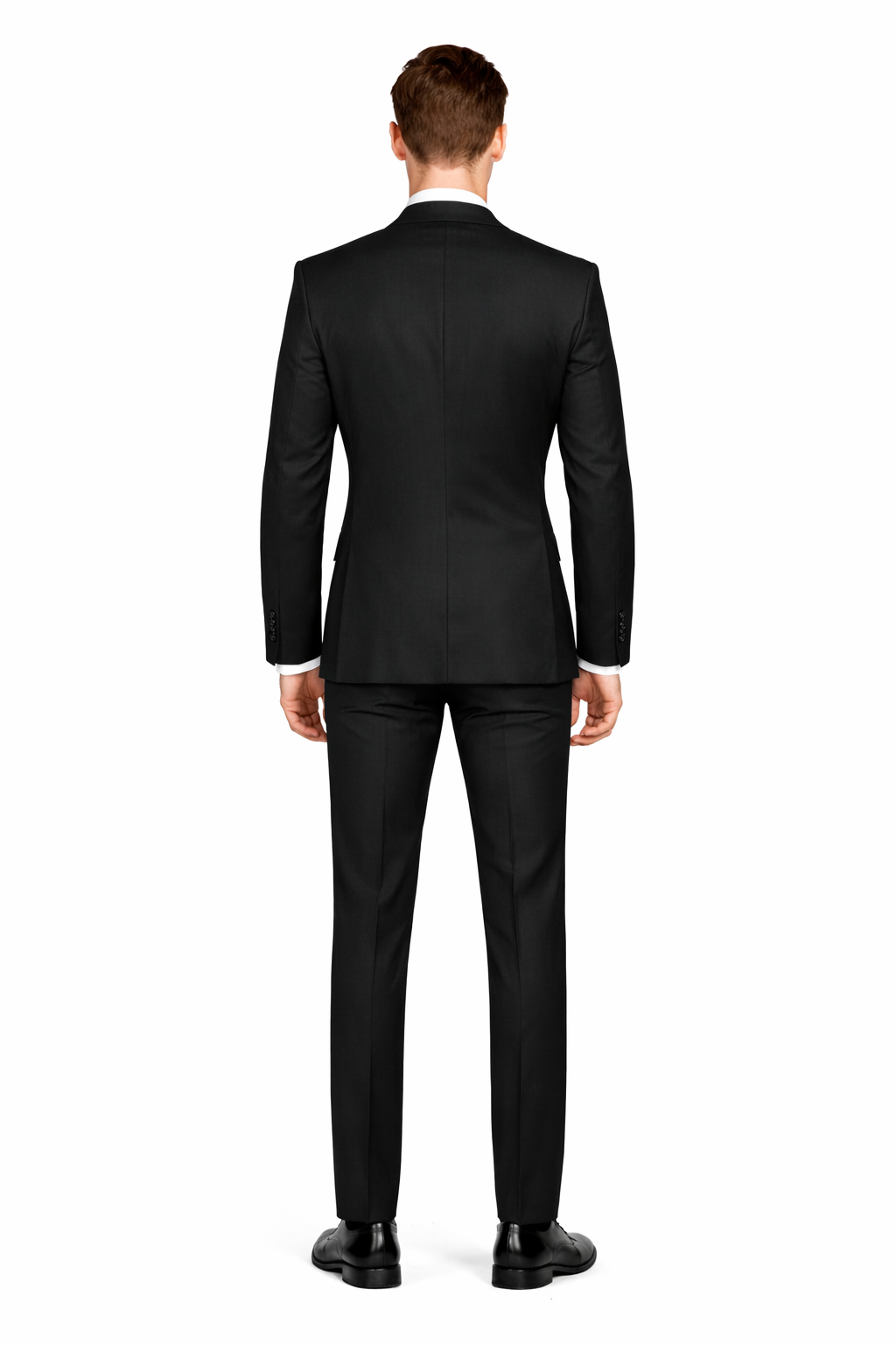 Enzo Solid Black Suit - Modern