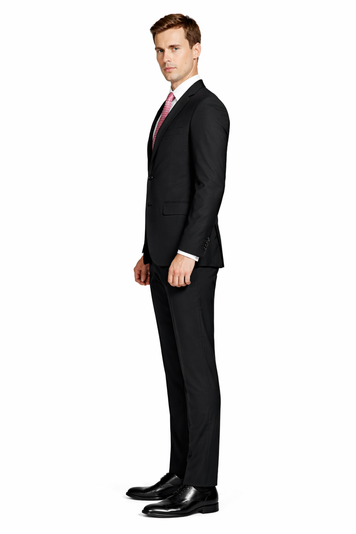 Enzo Solid Black Suit