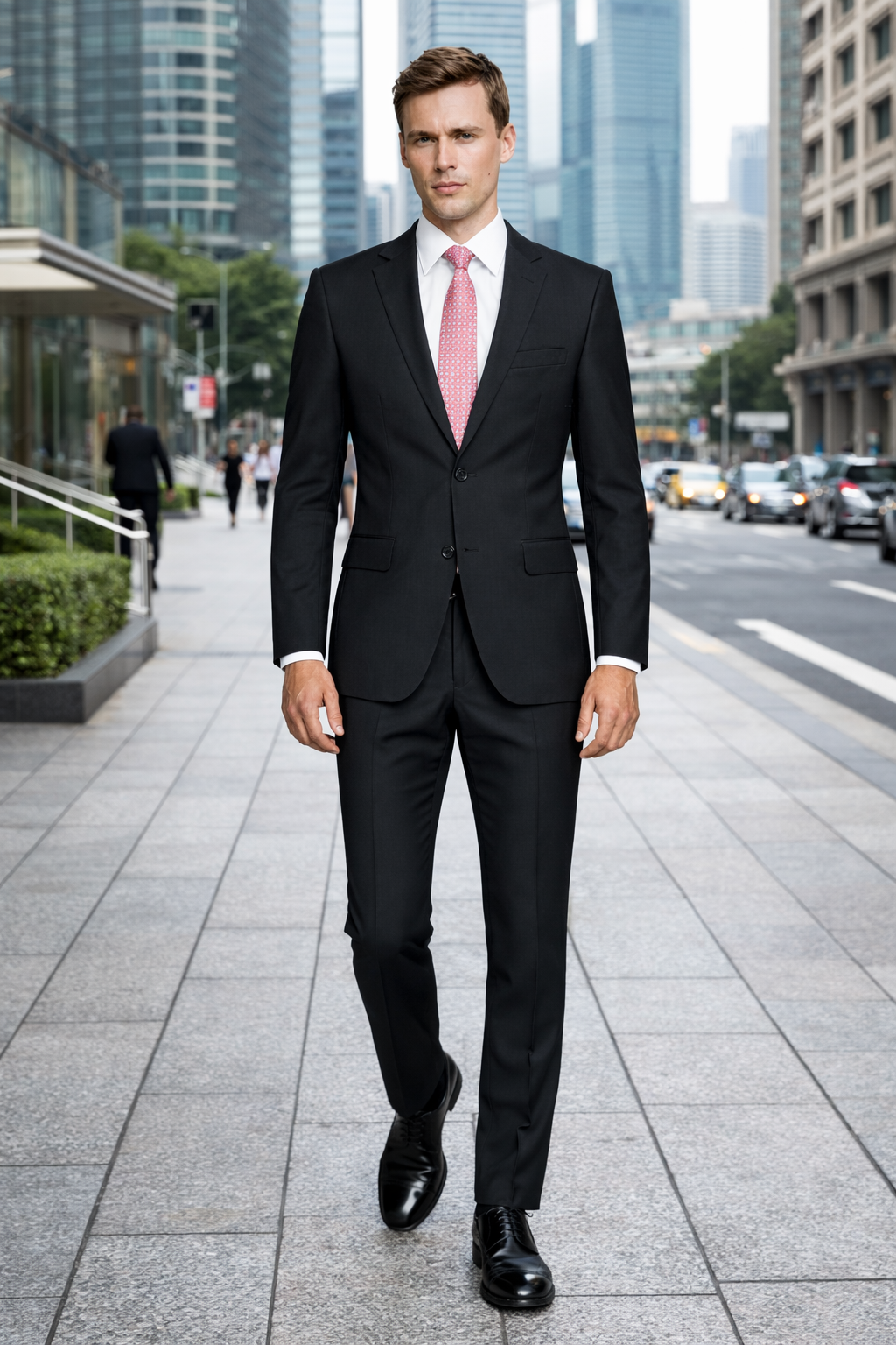 Enzo Solid Black Suit