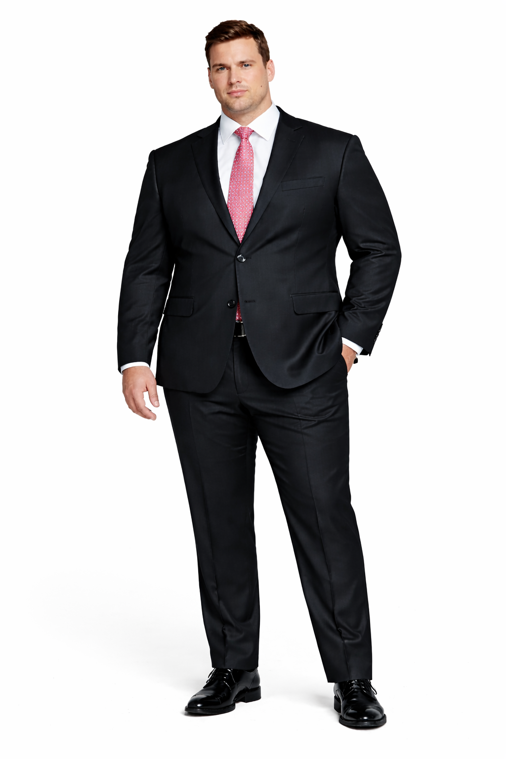 Enzo Solid Black Suit - Modern