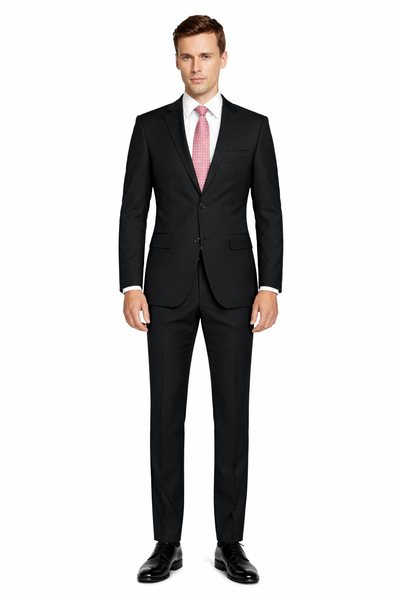 Enzo Solid Black Suit