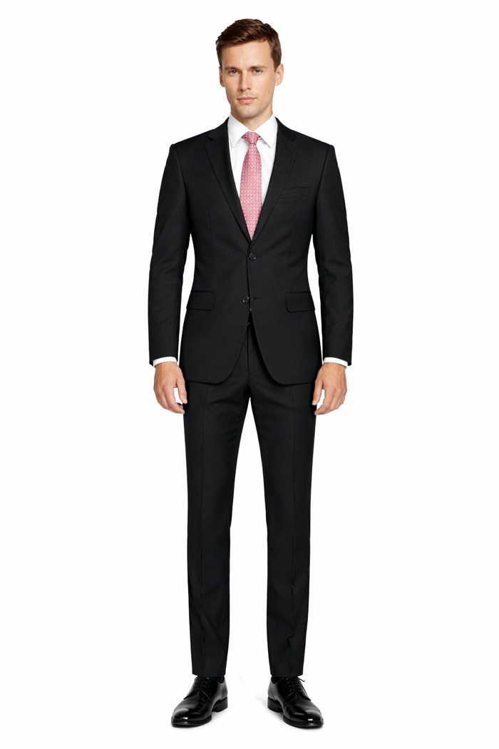 Enzo Solid Black Suit
