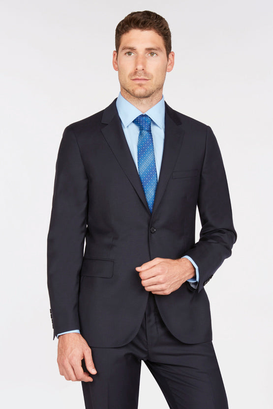 Enzo Solid Navy Suit - Modern