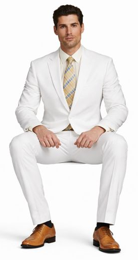 Enzo White, Khaki or Blue Linen Suits/ Free Shipping