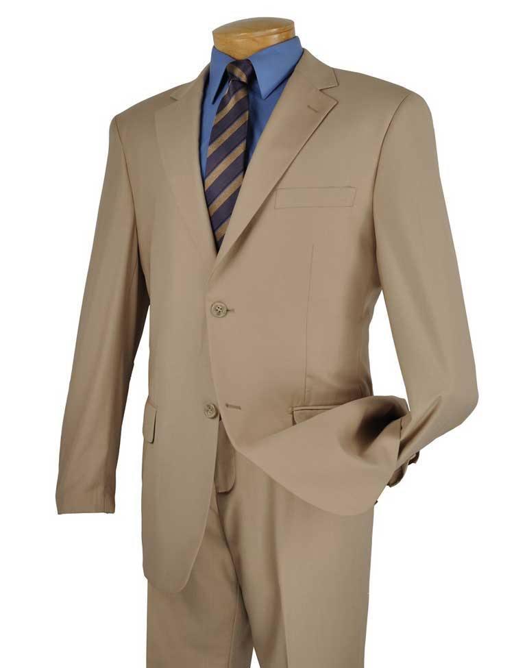 Executive 2 Piece Regular Fit Suit Color Beige - 34 Short  - 28 Waist