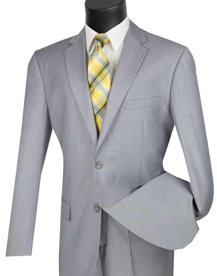 Executive 2 Piece Regular Fit Suit Color Light Gray - 34 Short  - 28 Waist