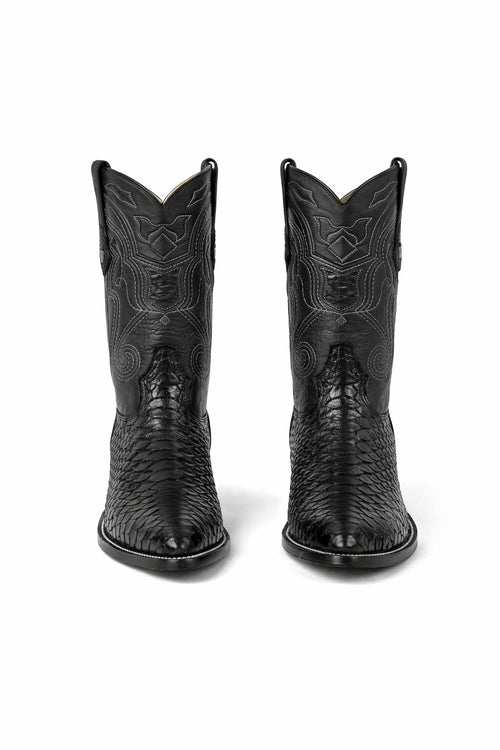 Men's Wild West Python Skin J Toe Boots 29957-New Designer Collection