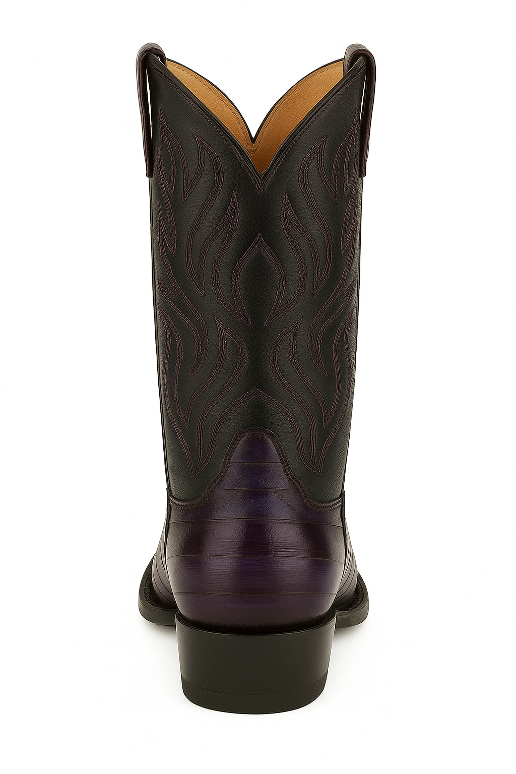 Men's King Exotic Snip Toe Eel Boots Handcrafted Burnished Purple (494RD0866) - 6 E