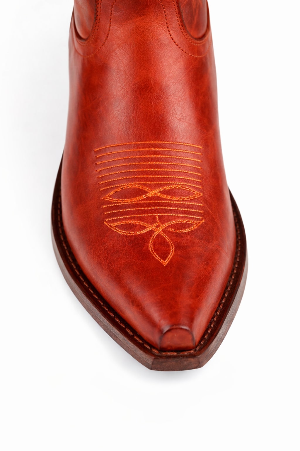 Men's King Exotic Snip Toe Pull Up Leather Boots Handmade Cognac (4943803)