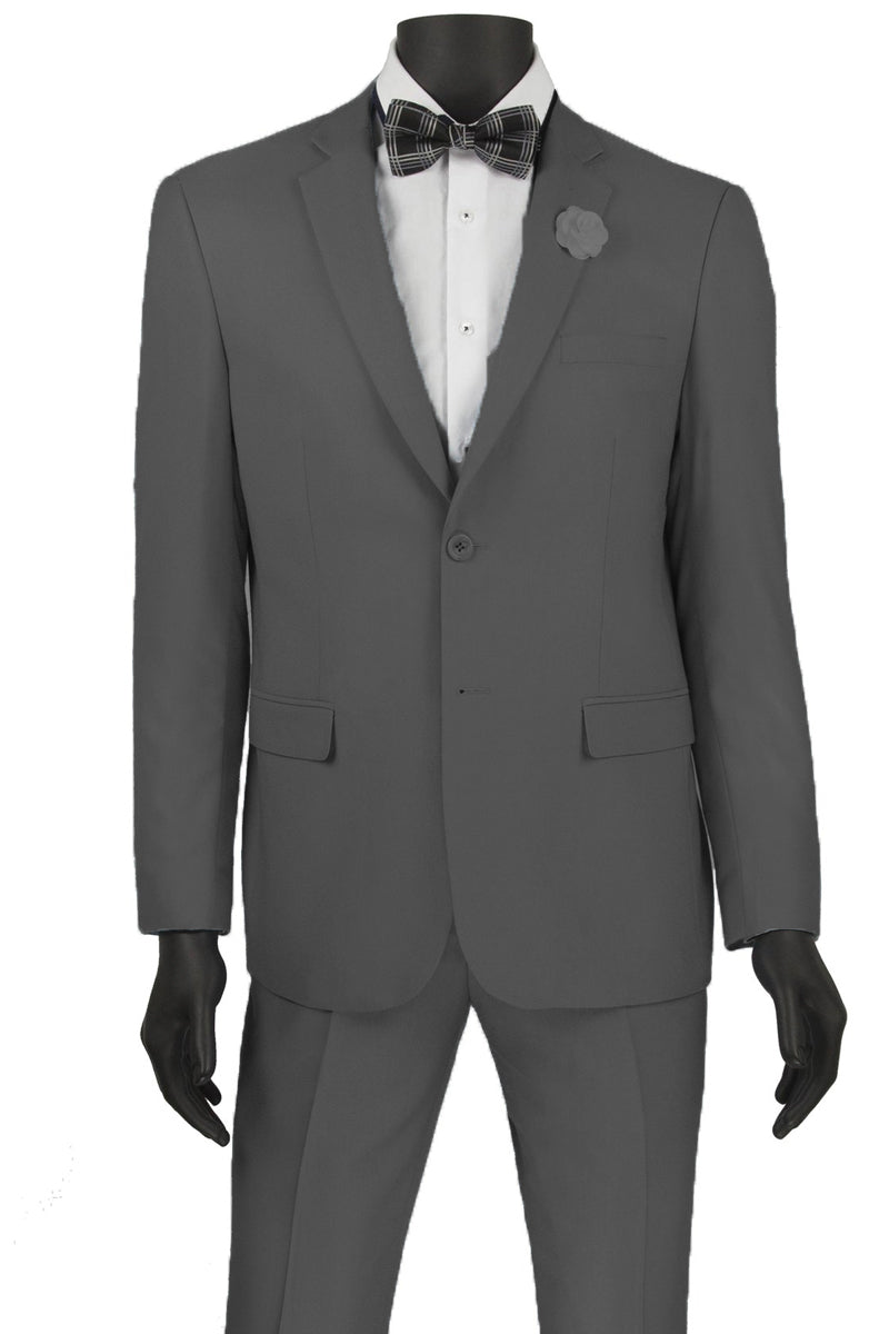 Mens Slim Fit Wool Feel Suit in Charcoal - 36 Short