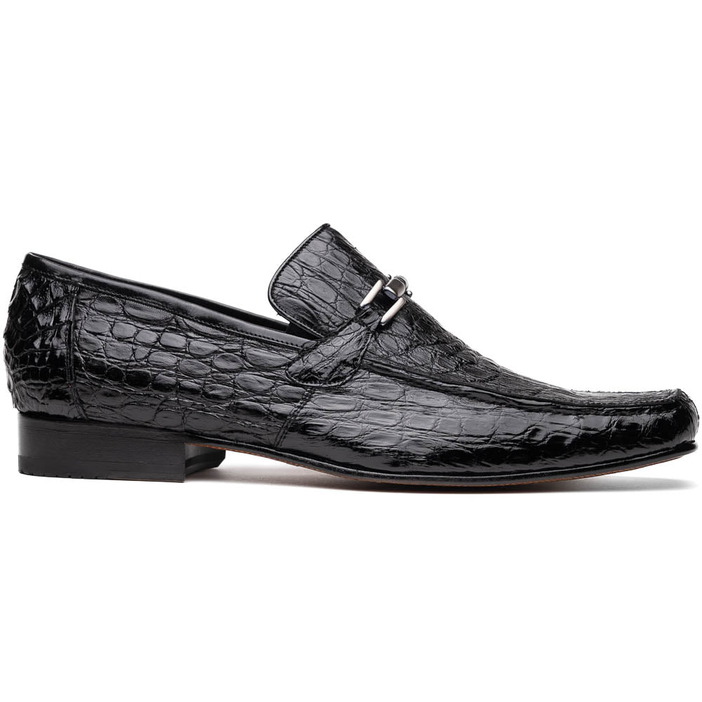 Marco Di Milano Fabro Black Caiman Bit Loafers - 8