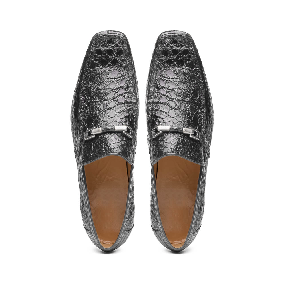 Marco Di Milano Fabro Gray Caiman Bit Loafers - 8