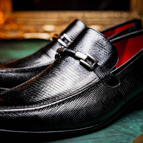 Marco_Di_Milano Fabro-Liz Black Leather Luxury Shoe