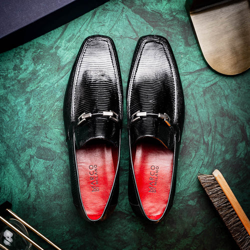 Marco_Di_Milano Fabro-Liz Black Leather Luxury Shoe