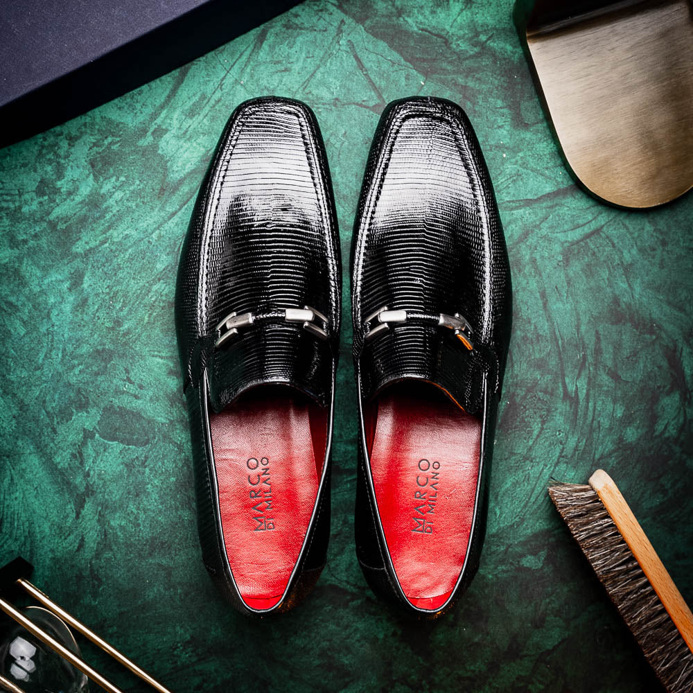 Marco_Di_Milano Fabro-Liz Black Leather Luxury Shoe
