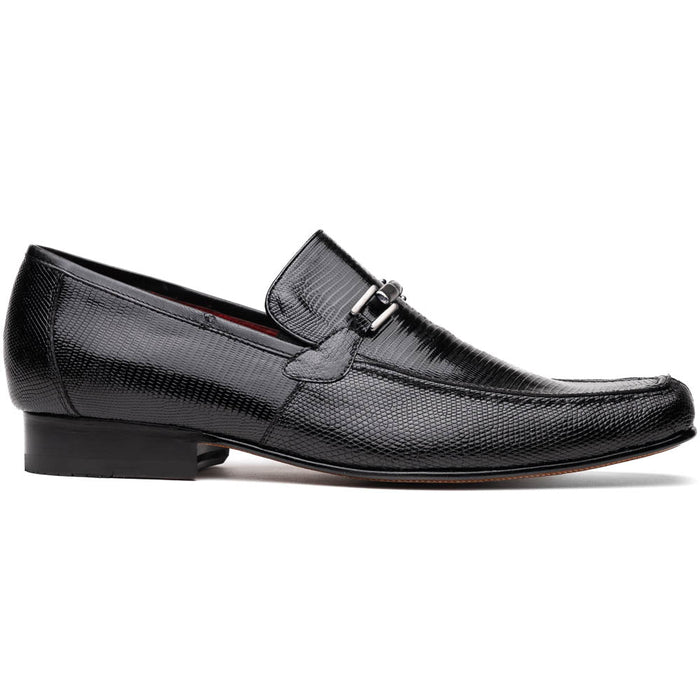 Marco Di Milano Fabro-Liz Black lizard bit loafer