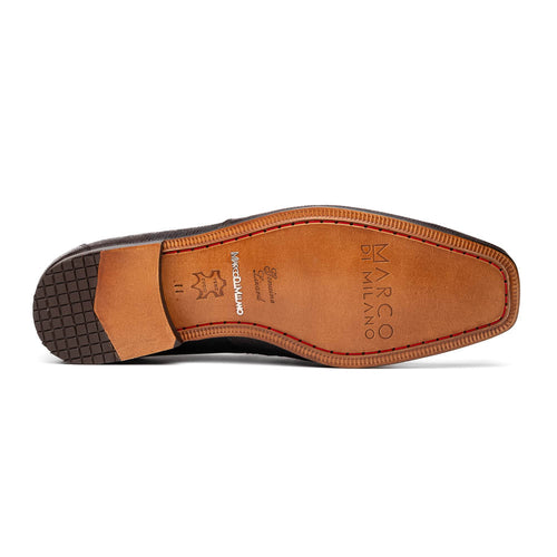 Marco Di Milano Fabro-Liz Brown lizard bit loafer