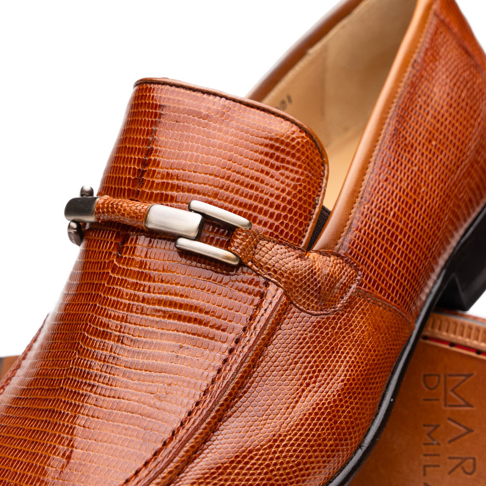 Marco Di Milano Fabro Cognac Lizard Bit Loafers - 8