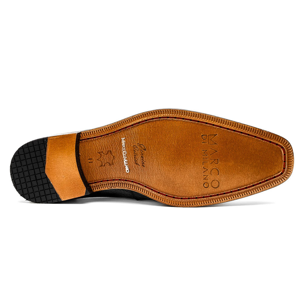 Marco Di Milano Fangio Black Leather Luxury Shoe - 8 USA