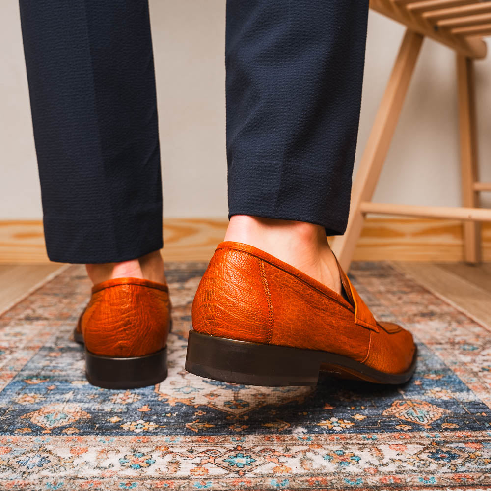 Marco Di Milano Fangio Cognac Leather Luxury Shoe - 11.5 USA