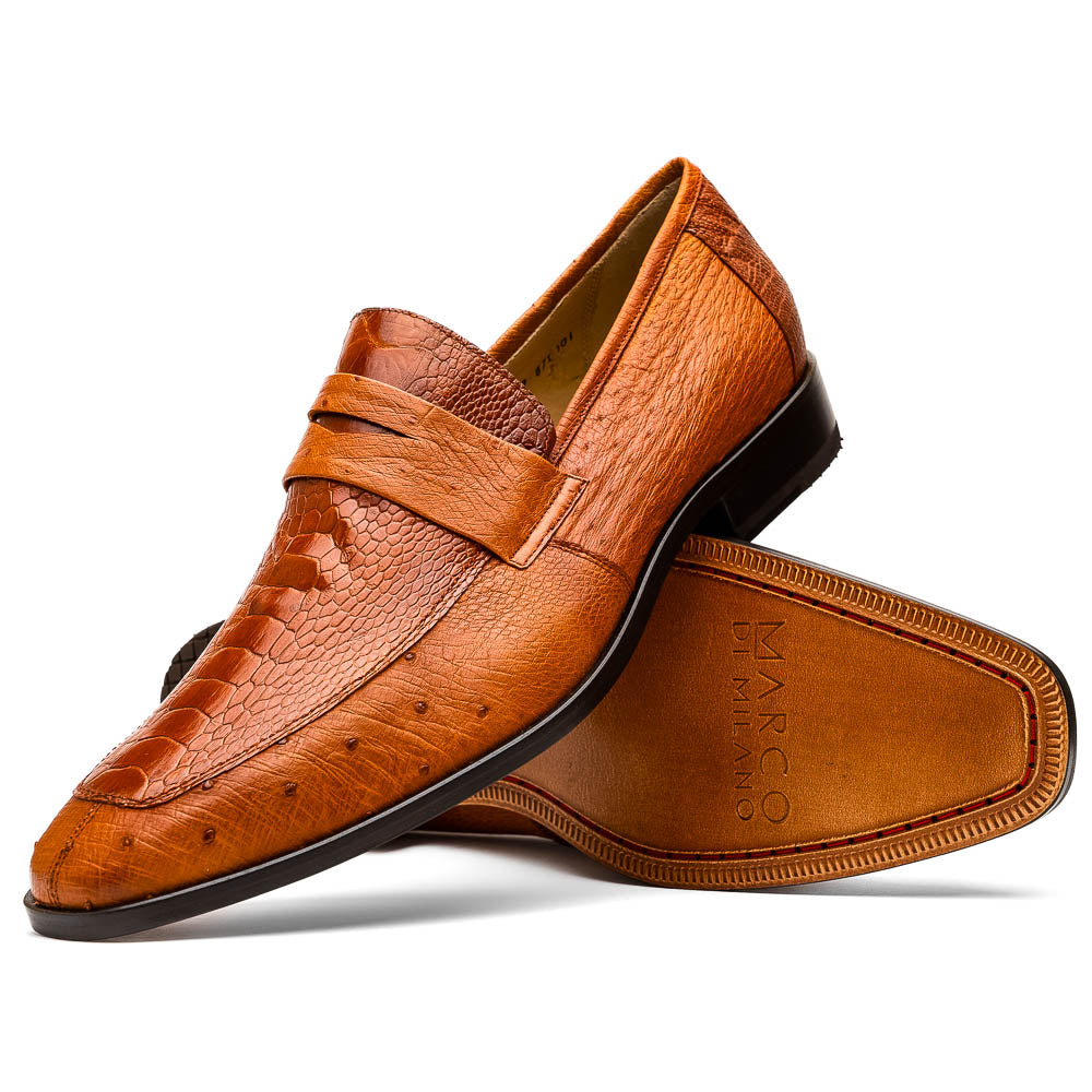 Marco Di Milano Fangio Cognac Ostrich Penny Loafer - 8