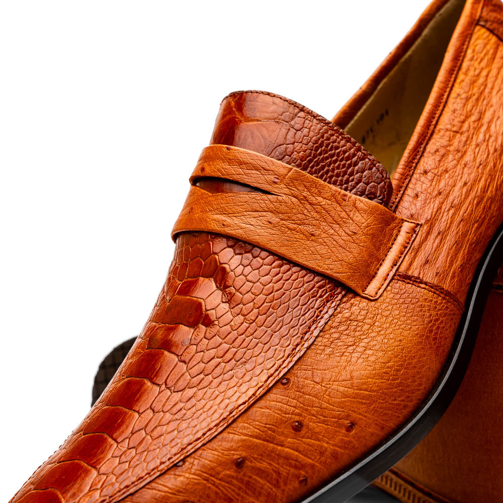 Marco Di Milano Fangio Cognac Ostrich Penny Loafer - 8