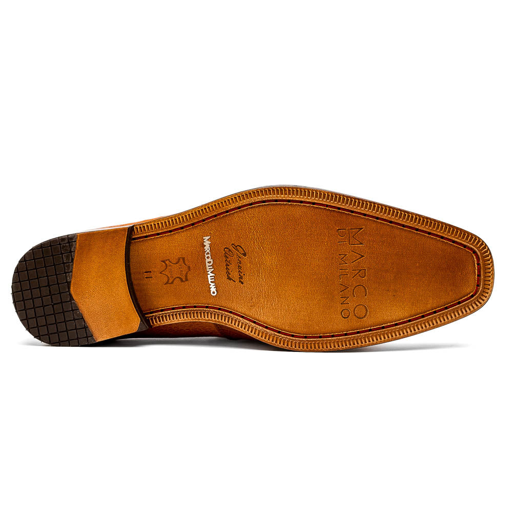 Marco Di Milano Fangio Cognac Leather Luxury Shoe - 11.5 USA