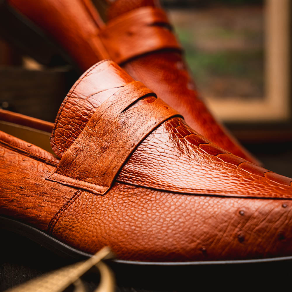 Marco Di Milano Fangio Cognac Leather Luxury Shoe - 11.5 USA