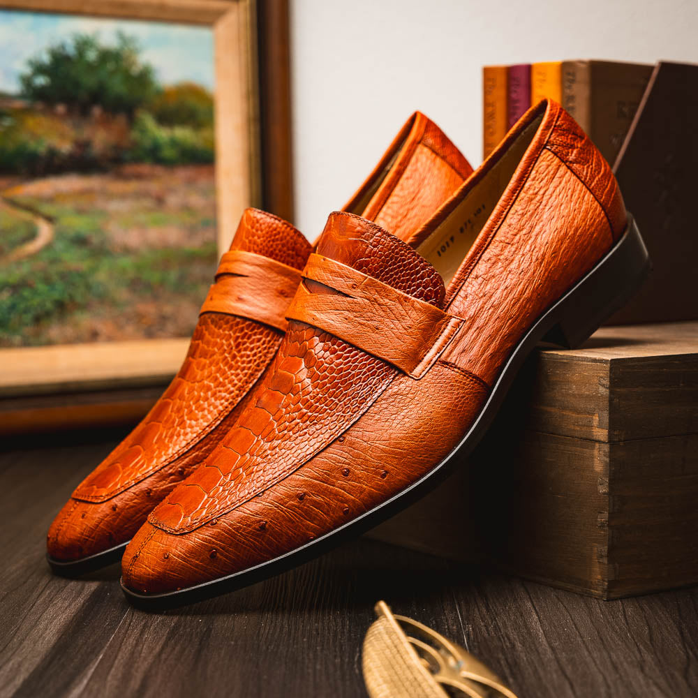 Marco Di Milano Fangio Cognac Leather Luxury Shoe - 11.5 USA