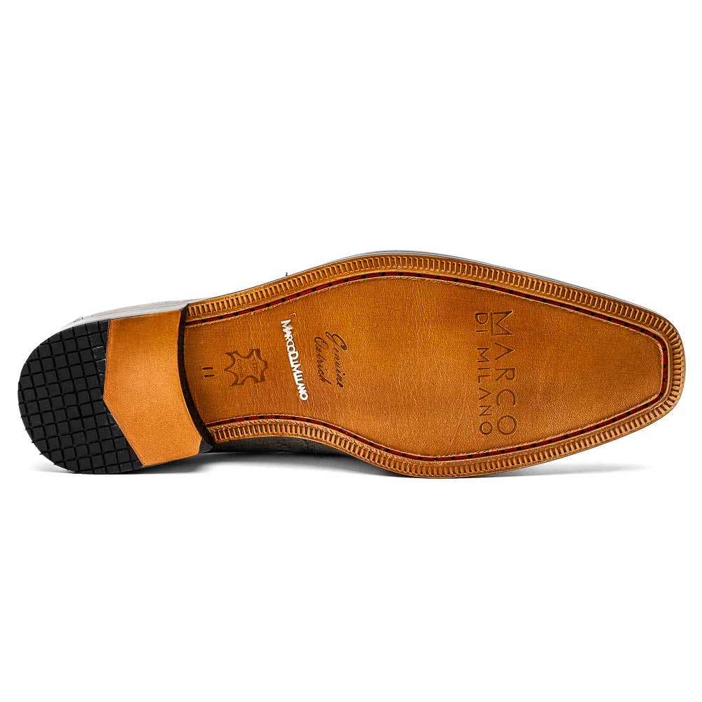 Marco Di Milano Fangio Serpentine Grey Ostrich Penny Loafer - 8