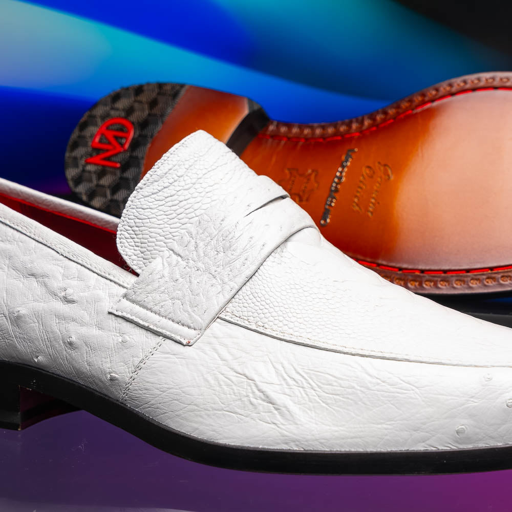 Marco Di Milano Fangio White Leather Luxury Shoe - 8 USA